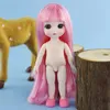 Bonecas adollya 16 cm bjd bola nua bola articulação giratória os olhos 3d 13 articulações móveis Maquiagem Princesa 112 230512