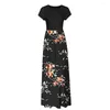 Casual Kleider Floral Langes Kleid Für Frauen Sommer Kleidung Elegante Abend Vestidos Para Mujer Robe Femme