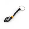 Adjustable Cord Empty Stone Holder Wax Rope Key Rings DIY Natural Quartz Crystal Healing Stone Net Bag Pendant fit for 1.5-2.3cm stone