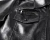 Men's Jackets Large Size PU Motorcycle Jacket Men Fashion Casual Leather Outfit Biker Zipper Pocket Design