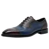 Homme robe richelieu chaussures peintes à la main à lacets en cuir de vache véritable ciré à la main grande taille 37-46 vin noir 2022 printemps automne