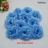 Decorative Flowers Yoshiko 8cm Light Blue Artificial Silk Rose Head DIY Craft Supplies Fake Flower Wedding Decoration