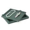 Pochettes à bijoux boîte de collier de perles en cuir Pu de haute qualité pour affichage de pendentif féminin cadeaux emballage couleur blanche