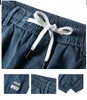 Men's Pants Spring Summer Harem Men Cotton Thin Elastic Drawstring Waist Beam Feet Light Blue Loose Joggers Sports Cargo Trousers Male