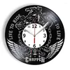 Horloges murales Vintage Moto Vitesse Racer Horloge Motobiker Motocross Record Motocycliste Cadeaux Montre Décorative