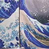 Curtain Japanese Style Cotton Fabric Door Sheer Blackout For Living Room Kitchen Cafe Decorative Short Curtains Valance