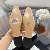 Sandales classiques de haute qualité chaussures de robe de mariée pour femmes été talons épais mode tête ronde diapositives femmes pantoufles en cuir pour femmes