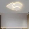 Kroonluchters modern vierkante led plafond kroonluchter witte metalen glansverlichting slaapkamer minimalisme verlichting lamp armatuur