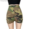 Dames shorts S-3XL Camo onregelmatige shorts rokken vrouwen zomerbanden zipper achteraan recht rokbroek alle bijpassende culottes t230515