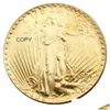 Artes e artesanato EUA 19281927 20 dólares Saint Gaudens Double Eagle Craft com lema Gold Copy Coin Metal Dies Fabricação