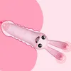 Stimolatore del vibratore del coniglio AV Stick Clitoride White Stitcher Vagina Sex Games Dildo Egg Fill per la masturbazione delle donne