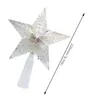 Juldekorationer Star Lights Tree Topper 3D LED Top Auto Flash Party för hemmet