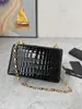 Crocodile-Embossed Cow Leather Letters 2023 New Fashion Casual Women's Bag Shoulder Crossbody Bag