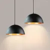Pendant Lamps Nordic Retro Industrial Black White E27 Light Restaurant Dining Table Bar Decor Lighting 110V-220V