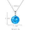 Collane con ciondolo Collana in resina trasparente Cielo blu Nuvola bianca Aquila Catena con collo a sfera rotonda per regalo di gioielli di moda per ragazza da donna