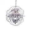 Foucault's Orb Smoke Crystal Chandeliers Modern Vintage Led Chrome Candle Hanging Lamps Luster For Living Room Bedroom Entryway Pendant Lights