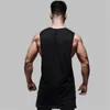 Topy z czołgami męskymi swobodny trening na siłowni trening fitness Bawełniany rękawowy koszula letnia ubranie mężczyzna przedłużenie kamizelki hip -hopu na dłuższą metę 230515