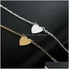 Braccialetti con ciondoli Polsino a forma di cuore per le donne Ragazze Bracciale in metallo color argento color oro Dichiarazione di gioielli Consegna all'ingrosso di goccia Dhgjd