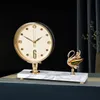 Tafel klokken bureau luxe klok natuïstige kerstdecoratie goud metaal horloge creatieve woonkamer cadeau horloge