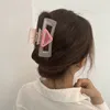 Clipe de cabelo de tubarão transversal elegante e elegante clipe de cabelo de barrette de barrette de barrette para mulheres acessórios de cabelo grossos de garotas