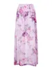 Faldas Moda Vintage Mujer Estampado floral Boho Cintura baja Volante Recto Rosa Lindo Dulce Fiesta Fiesta Y2k Ropa