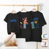 Aile Eşleşen Kıyafetler Baba Anne Kızı Oğul Kıyafetler Bebek Moda Karikatür Tshirt Yaz Anne Baba ve Ben 230512