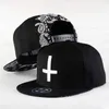 Snapbacks 2015 nuova moda maschio femmina croce stampa berretto da baseball per il tempo libero berretto piatto hip hop lungo snapback bone skate cap P230512