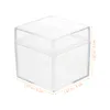 Emballage cadeau 12 pièces boîte de rangement carrée boîtes à bonbons mariage Favoe sucre Cube sacs en plastique transparent bébé