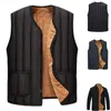 Gilets pour hommes Veste sans manches pour hommes Tan Tops Plus Velvet Coat Winter Warm Vest