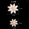 チャーム50pcs 24/33mmゴールドカラー模倣真珠の花のチャームペンダント衣類ディージュエリーメイキングアクセサリーを作る