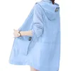 Damesjacks mode 6xl zonbescherming kleding dames zomer Koreaanse anti-paarse lijn ultra dunne ademende jas moeder losse top 230515