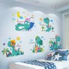 Adesivi per bambini Adesivi per bambini fumetti dinosauri adesivi da parete decorazione per animali fai -da -te decalcomanie murali per bambini camere da letto per bambini asilo nido domestico decorazione