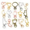 10pcs Cat Heart Snap Hook Clips Buckles for Beychain Lobster Clasp Hooks for Key Ring Clasp Jewelry Supplies