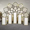 Party Decoration 5st/Set) Square Rectangle Wedding Cake Table Flower Stand for Event White Plinth Set Yudao631