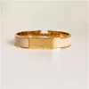 Klassieke armband 18k gouden armband voor mannen emaille armband heren dames manchetarmband liefhebbers armband 12 mm breed met