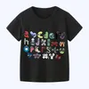 Polos Summer Fashion Childrens Alphabet Lore Harajuku Tshirt Boys Shirt Girls Girls Print Cartoon Stirts Kids 230512