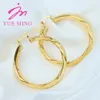 Hoop Huggie Big Ring Boucles d'oreilles 60MM 18K Plaqué Or Boucles d'Oreilles Rondes en Cuivre Déclaration de Mode des Femmes Or Punk Charm Boucles d'Oreilles 230512