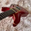 Elektrisk gitarr en bit nacke och kropp mahogny solid lönn topp tremolo bridge