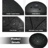 음악 드럼 13 톤 12 인치 스틸 혀 드럼 핸드 팬 타악기 요가 악기 여행 가방을 가진 초보자에게 적합