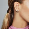 Noué Coeur Boucles D'oreilles pour Pandora Bijoux Authentique En Argent Sterling De Noce Boucle D'oreille Pour Les Femmes Petite Amie Cadeau concepteur Amour boucle d'oreille avec Boîte D'origine