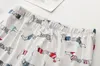 Kvinnors sömnkläder söta kvinnors pyjamas Set Dachshund Teckel Två stycken Kort ärm toppar tre kvart byxor Capris Sleepwear Big Size S-3XL 9901 230515