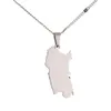 Hänge halsband rostfritt stål Italien sardinia karta halsband trendig sardegna charm juvelrypendant