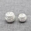 Löst ädelstenar 4 bitar av 925 Sterling Silver Dragon Round Ball Beads för armbandhalsband 8mm 10mm