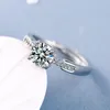 Cluster ringen sterling zilveren diamant fijne witte topaz trouwringen Afrikaanse sieraden voor dames hiphop/rock 925 heren