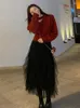 Рабочие платья сладкое v-образное вязаное свитер с плиссированной миди-юбкой Два кусочка жены женские элегантные вечерние обзоры зима 2023 Фестиваль