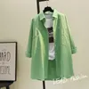 Women's Blouses Stylish Spring Button Up Tops Solid Color Cotton Shirt Women Lady Long Sleeves Korean Loose White Matcha Green Top