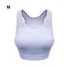 Yoga Outfit Vest Seamless Sports Brassiere Fitness Bra Underwear Undershirt Shockproof Shoulder Lady Lightweight Purple