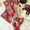 Högkvalitativ 100% Silk Scarf Fashion Womens Scarves Famous Designer Long Shawl Wrap Without Box236a