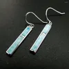 Boucles d'oreilles pendantes Larimar de haute qualité en argent sterling 925 naturel pour femme