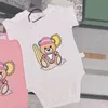 Pagliaccetti per bambini Un pezzo Bambini Neonato Classico Lettera Orso Stampa Moda Ragazzi Ragazza Carino Top Tuta Bambino Set marchio di lusso Bambino Comodo Triangolo 5258 #